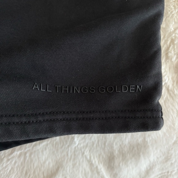 All Things Golden Sweat Shorts Size XS Black Cotton Stretch Loungewear Casual - Picture 5 of 10